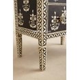 thumbnail image 2 of Paisley Bone Inlay Chest of Drawers Black, Paisley Inlay dresser, Bone inlay dresser, bone inlay vanity, Bone Inlay commode, 2 of 3