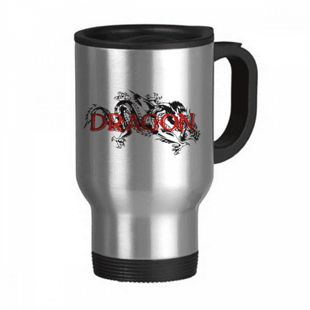 

Myth Animal Dragon East West Travel Mug Flip Lid Stainless Steel Cup Car Tumbler Thermos