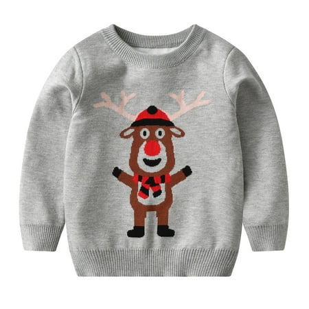 

Sweater For Child Toddler Kids Girls Boys Christmas Dinosaur Cartoon Casual Prints Knitted Long Sleeve Outwear Winter Top Coat