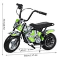 thumbnail image 2 of ZNNT 24V Electric Dirt Bike for Kids, 250W Electric Motorcycle up to 13.7 mph, Twist Grip Throttle, Metal Suspension, Rubber Tires, Mini Bike for Kids and Teens, Green, 2 of 9