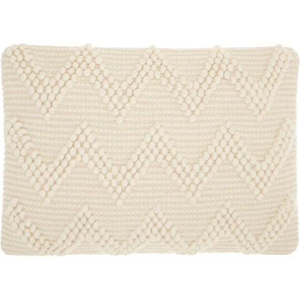 Nourison Life Styles Ivory Decorative Throw Pillow , 14" x 20