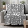 thumbnail image 2 of White Dog Claws Throw Flannel Blanket Gray Background Funny Animal Pattern Super Soft Cozy Bed Blanket, Lightweight Plush Fuzzy Bed Throw for Bedroom Sofa Couch Living Room 30x40In,, 2 of 9