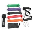 thumbnail image 2 of 5 Packs Pull Up Assist Bands Set Resistance Loop Bands Powerlifting Workout Exercise Stretch Bands with Door Anchor Foam Handles Hooks and Carry Bag, 2 of 7