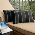thumbnail image 2 of Sunbrella  Peyton Granite Striped Indoor/Outdoor Knife Edge Pillow (Set of 2) Multi 14 in L x 24 in W, 2 of 5
