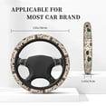 thumbnail image 5 of Bingfone Vintage Coffee Steering Wheel Cover - Universal 15 Inches Car Steering Wheel Covers Grip Auto Internal Accessories, 5 of 7