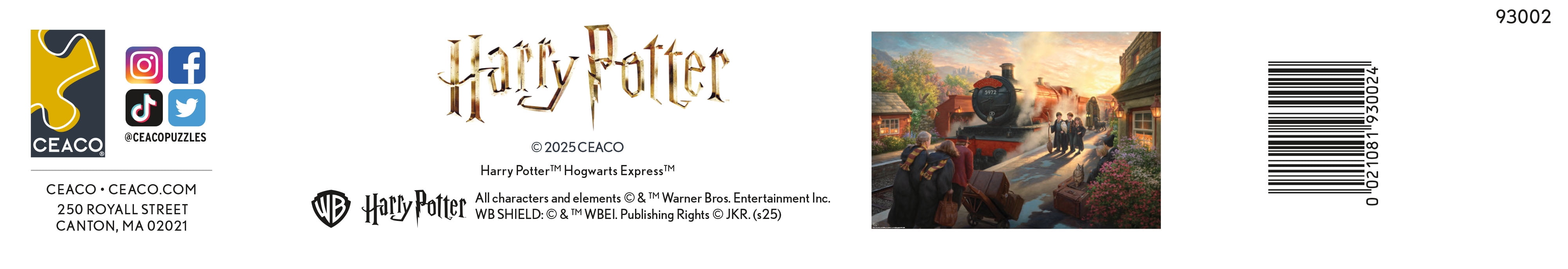 Ceaco Hogwarts Express 1500-Piece Interlocking Jigsaw Puzzle for Adults Ages 14+