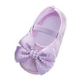 thumbnail image 3 of Toddler Girl Sneakers Sizes 0-3 Months Fashion Soft Sole Pearl Dance Floral Princess Comfortable Breathable Outdoor Trendy Purple Kids&nbsp;Shoes, 3 of 6