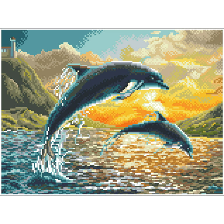 Diamond Dotz Dolphin Sunset Facet Art Kit