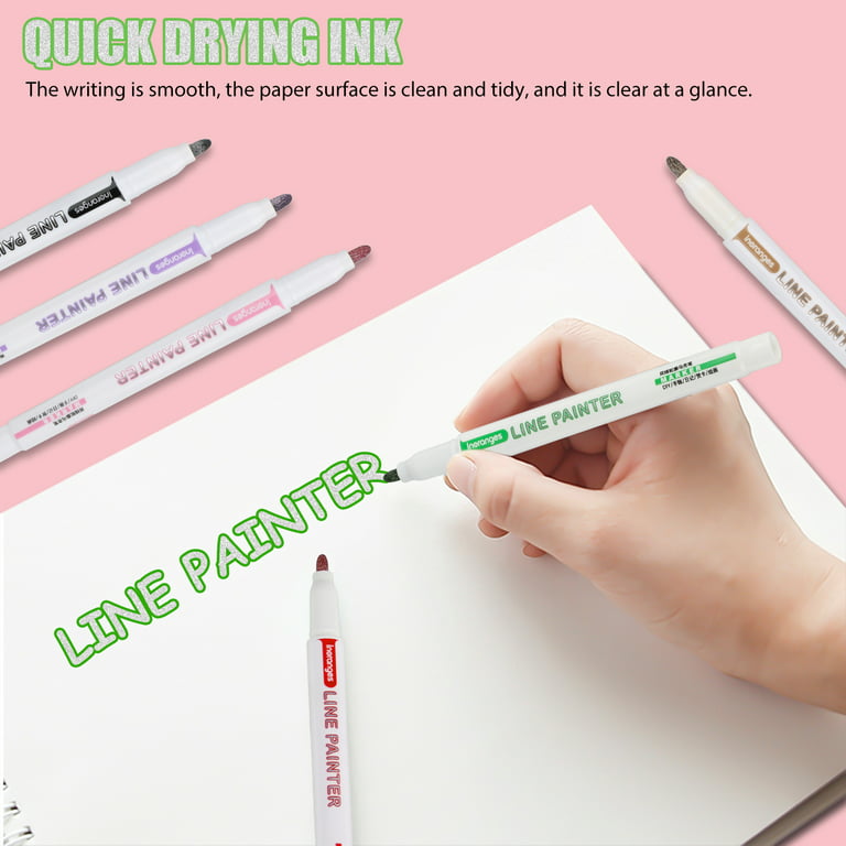Acrylic Paint Marker Pens, TSV 12Pcs Double Line Markers Outline