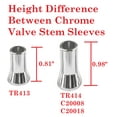 Muzzys TR413 Chrome Valve Stem Sleeves and Caps Dress Up Kit, Set of 4