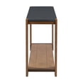 thumbnail image 4 of Distinctive Features of a Minimalist Console Table with Bottom Shelf and Four Legs, Suitable for Entryway, Hallway, Living Room, Foyer, Corridor (Black+Brown), 4 of 11