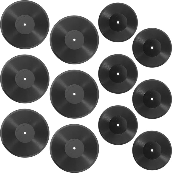 12 Pcs Modèles de Disques Vinyles Miniatures pour Maison de Poupée, Décoration de Scène de Maison de Poupée, Mise en Page Miniature, Modèles de Disques Vinyles, Meubles de Salle de Musique