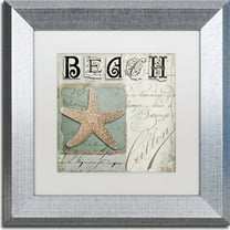 Trademark Fine Art "Beach Book II" Canvas Art by Color Bakery, White Matte, Silver Frame