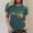Dark Green, variant on Womens 2026 Spring Casual Tops Short Sleeve Graphic Print Tshirt Trendy Crew Neck Tees