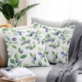thumbnail image 2 of Waterproof Throw Pillow Covers Set of 2, 26x26 Inch Blue Berry Decorative Pillowcases Outdoor Pillow Slip Cushion Covers Set for Couch Tent Summer Fruit Botanical Country Green Leaf, 2 of 7