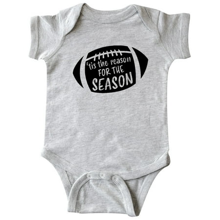 

Inktastic Tis the Reason for the Season Black Football Silhouette Gift Baby Boy or Baby Girl Bodysuit