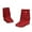 Red with Lined, variant on UKAP Women Western Boots Pull On Booties Tassel Fringe Boot Work Bootie Non-slip Winter Shoes Red 5