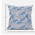 thumbnail image 3 of 18" Blue Peach Boho Paisley Suede Throw Pillow, 3 of 3
