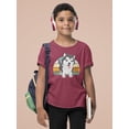 thumbnail image 2 of Husky Pup Retro Design T-Shirt Juniors -Image by Shutterstock,  Medium, 2 of 4