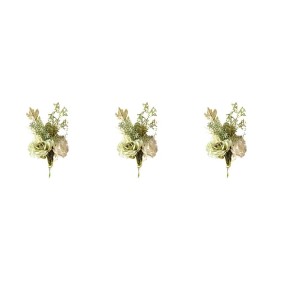 Ramos de rosas falsas Matsuzay Vintage para centros de Cocina Blanco Verde