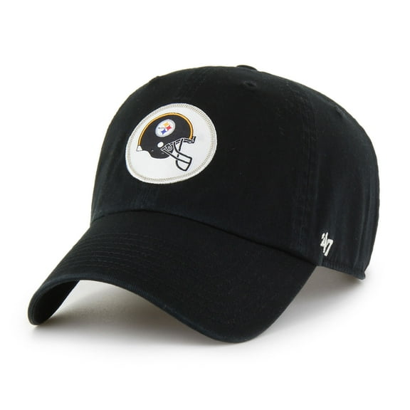 Men's '47  Black Pittsburgh Steelers Hard Hat Clean Up Adjustable Hat