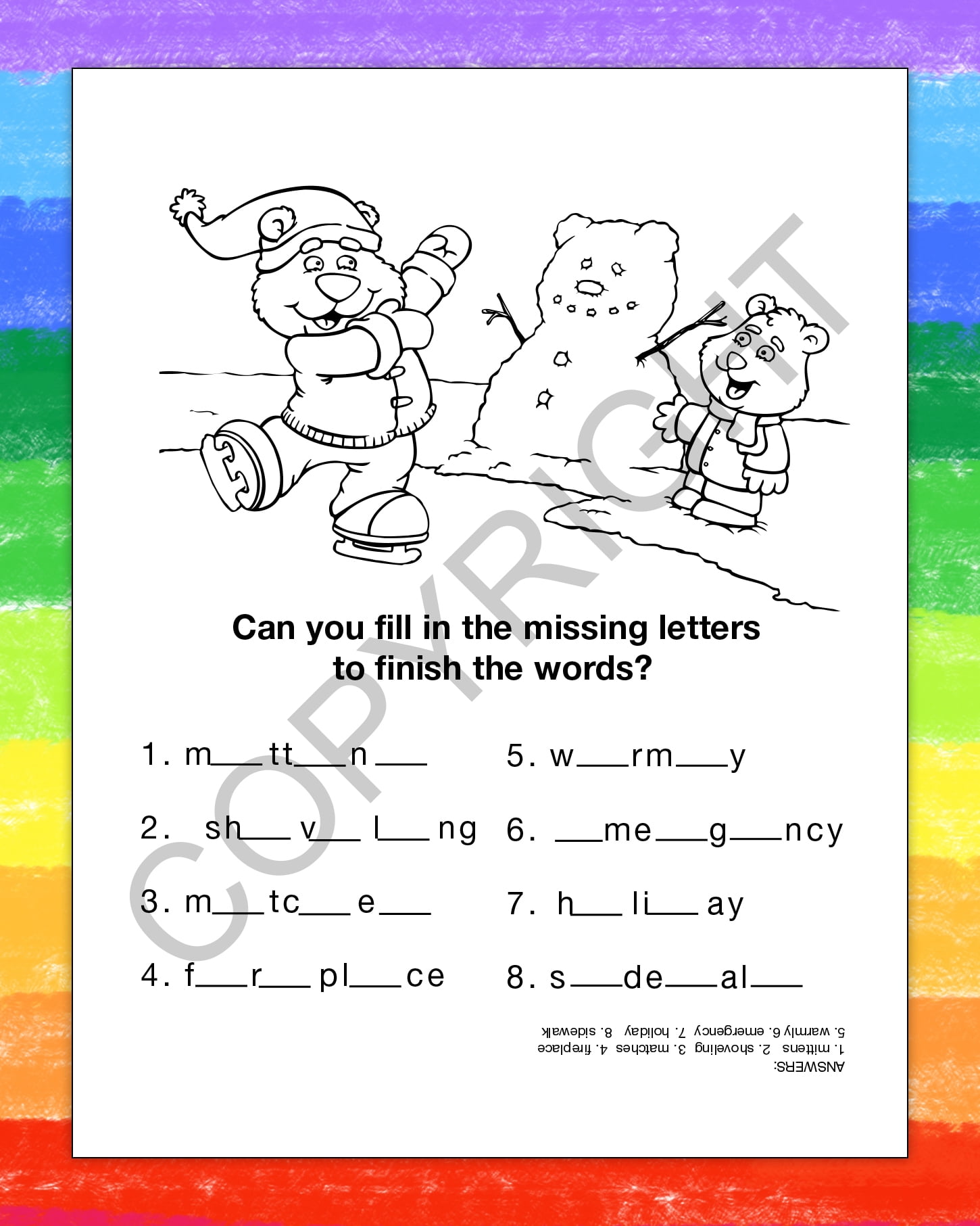 ZoCo: Kids Coloring and Activity Book for Winter and Holiday Safety, Pack 25