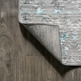 thumbnail image 6 of JONATHAN Y SILK ORCHID 5 x 8 Area Rug, Ancient Faded Trellis - Gray/Turquoise, SOR206A-5, 6 of 9