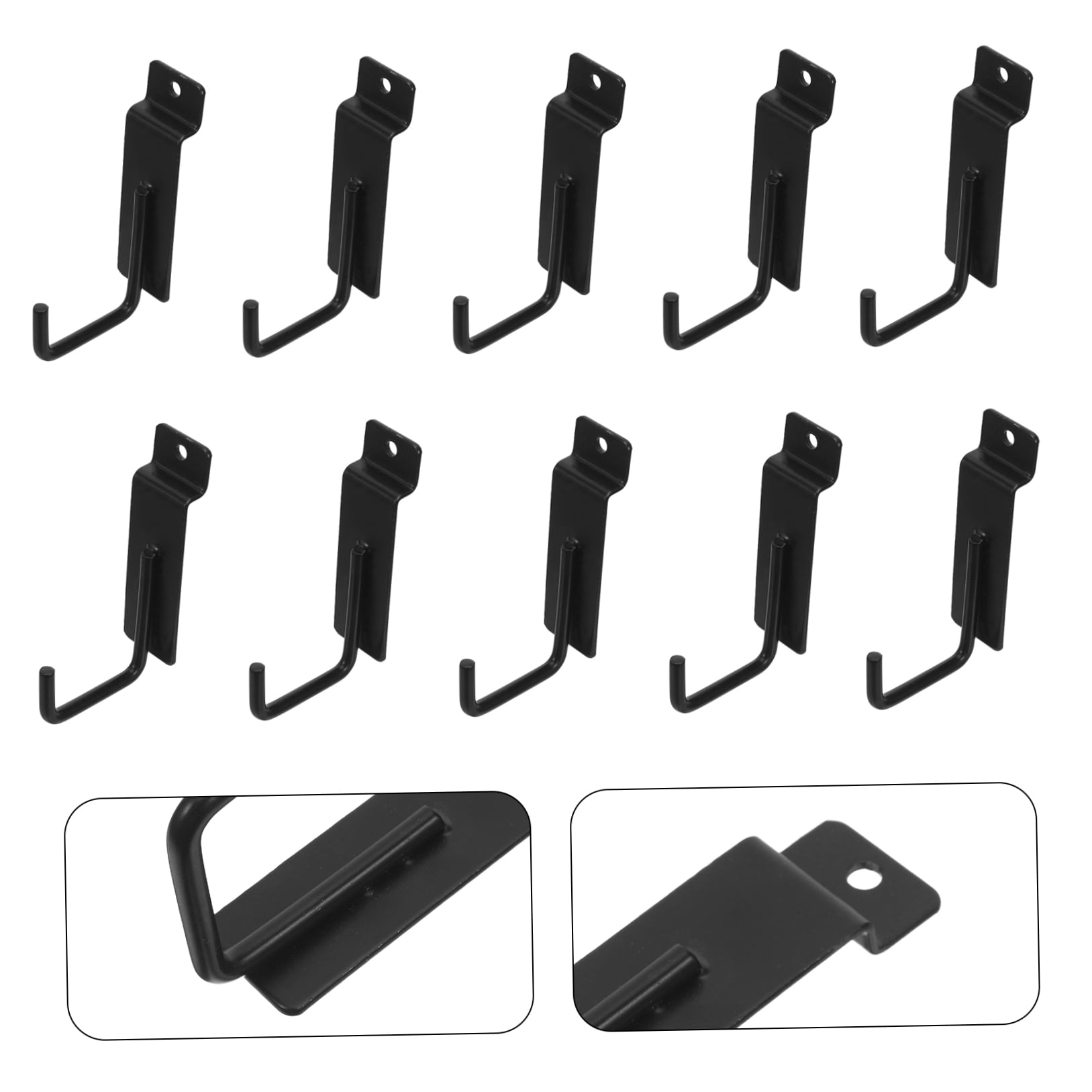 ETHZZLE 15Pcs Heavy Duty Black Metal Peg Board Hooks for Garage Wall Organizer and Tool Storage