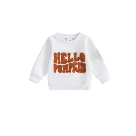 

Nygoyerh Baby Halloween Hoodie Long Sleeve Crew Neck Playwear Letters Print Sweatshirt Fall Clothes for Girls Boys