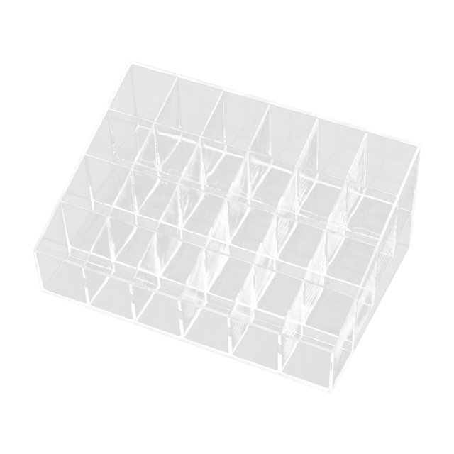 Caja de almacenamiento de cosméticos jinwen acrílicos organizadora de pintalabios soporte transparente 24 rejillas