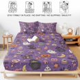 thumbnail image 5 of Twin XL Size Fitted Sheet Set - Purple Halloween 2 Piece Bedding Sets 16" Deep Pocket Fitted Sheet with 1 Pillowcases, Mystical Spook Ghosts Pumpkins Moons Brushed Microfiber Hotel Luxury Bed Sheets, 5 of 9