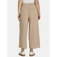 thumbnail image 4 of Time and Tru Women's Wide Leg Hacci Pants, Sizes XS-XXXL, 4 of 6