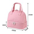 thumbnail image 2 of Bolsa térmica para el almuerzo, pequeña bolsa térmica plegable para el trabajo, la escuela, bolso de mano para picnic para mujeres, adultos, estudiantes y niños, C, 2 of 4
