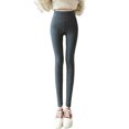 thumbnail image 1 of Txlixc Polainas Femeninas, Pantalones Elásticos de Cintura Alta de Color Sólido Grueso Txlixc moda, 1 of 8