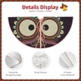 thumbnail image 3 of Sikiie Boho Owl Nativity Christmas Tree Skirt, Jesus Christian Winter Holiday Tree Mat Decoration(30-48IN)48", 3 of 6