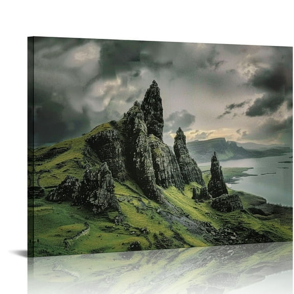 Orinice Rock Formation Fine Art Aesthetic Poster & Print Wall Painting for Home Decor - Canvas Living Room Bedroom Office Wall Art Decor 20x16in