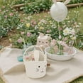 thumbnail image 7 of Woven Baskets for Storage, Furenl Easter Basket with Handles Round Rustic Cotton Handles Perfect for Easter Egg Hunts, Picnics and Storage, 1*Rabbit Cotton Rope Storage Basket, 7 of 7