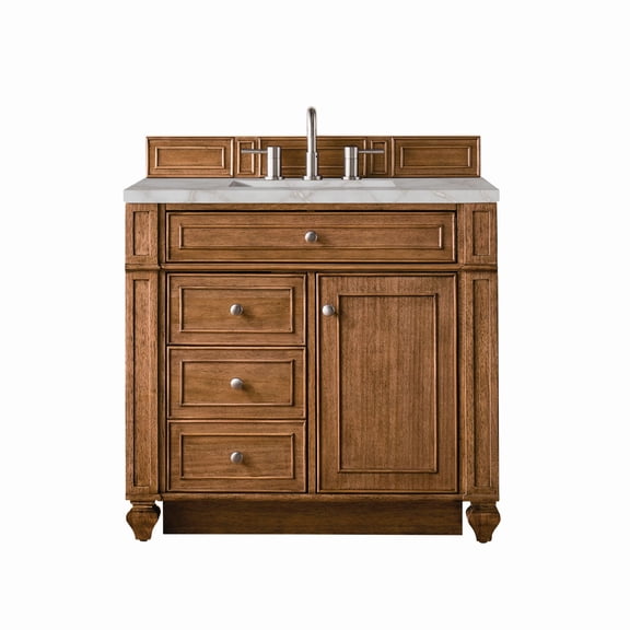 James Martin Vanities 157-V36-3Vsl Bristol 36" Single Basin Walnut Wood Vanity Set - Brown