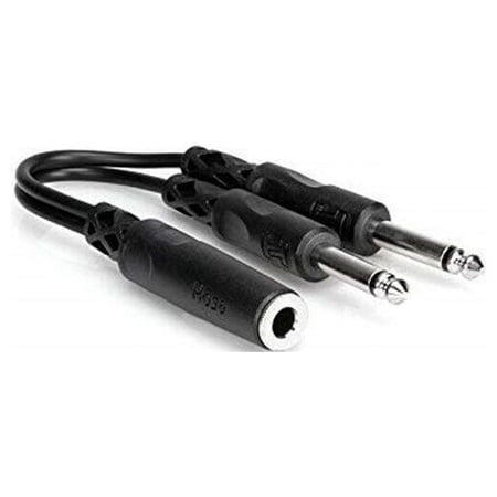 UPC: 0728736015111 | Hosa YPP-106 Y Cable  1/4 in TSF to Dual 1/4 in TS