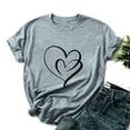 thumbnail image 4 of Rezuofi 2 Pcs Womens Valentine's Day T Shirt Cute Love Heart Graphic Tee Summer Casual Short Sleeve Crewneck for Her, 4 of 7