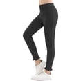 thumbnail image 2 of ITSAME Girls Ribbed Leggings Slim Fit High Waist Ruffle Casual Athletic Pants for Kids Black Size 3T, 2 of 7
