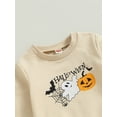 thumbnail image 3 of Baby Boy Girl Halloween Outfits Long Sleeve Shirts Pumpkin Sweatshirt Pullover Tops Pants Set Toddler Infant Fall Winter Clothes, 3 of 8