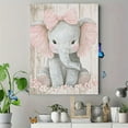 thumbnail image 4 of Cute Elephant with Bow Wall Art/Canvas Print， Perfect for Nursery Decor， Baby Girl Room Decor， Bedroom Decor， Living Room Decor， and Girls Room Decor, 4 of 8