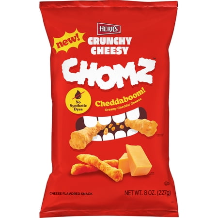 Herr's Crunchy Cheesy Chomz™ Cheddaboom! Creamy Cheddar Cheese Flavored Cheesesticks 8oz
