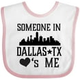 thumbnail image 3 of Inktastic Dallas Texas Someone Loves Me Boys or Girls Baby Bib, 3 of 4