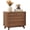 Walnut 1pc, variant on 3 Drawer Dresser for Bedroom, Mid Century Modern Chest of Drawers, Wood Wide Nightstand with 3 Drawer for Bedroom Living Room (Walnut 1PC)