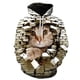 thumbnail image 3 of Sudadera con capucha con estampado 3D de gato lindo para hombres y mujeres, sudadera informal de manga larga de gran tamaño, sudaderas para hombres, 3 of 5