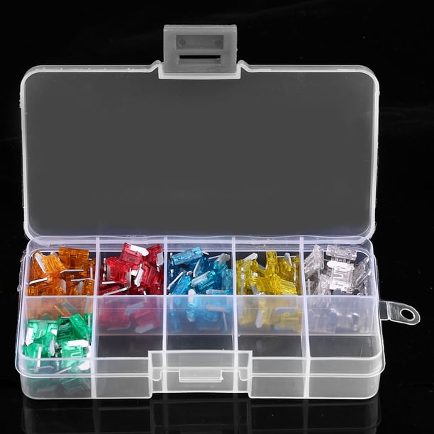 Juego de fusibles de cuchilla, 120 piezas, surtido de 5 A a 30 A, fusibles de cuchilla micro, fusibles de cuchilla mini, estética elegante