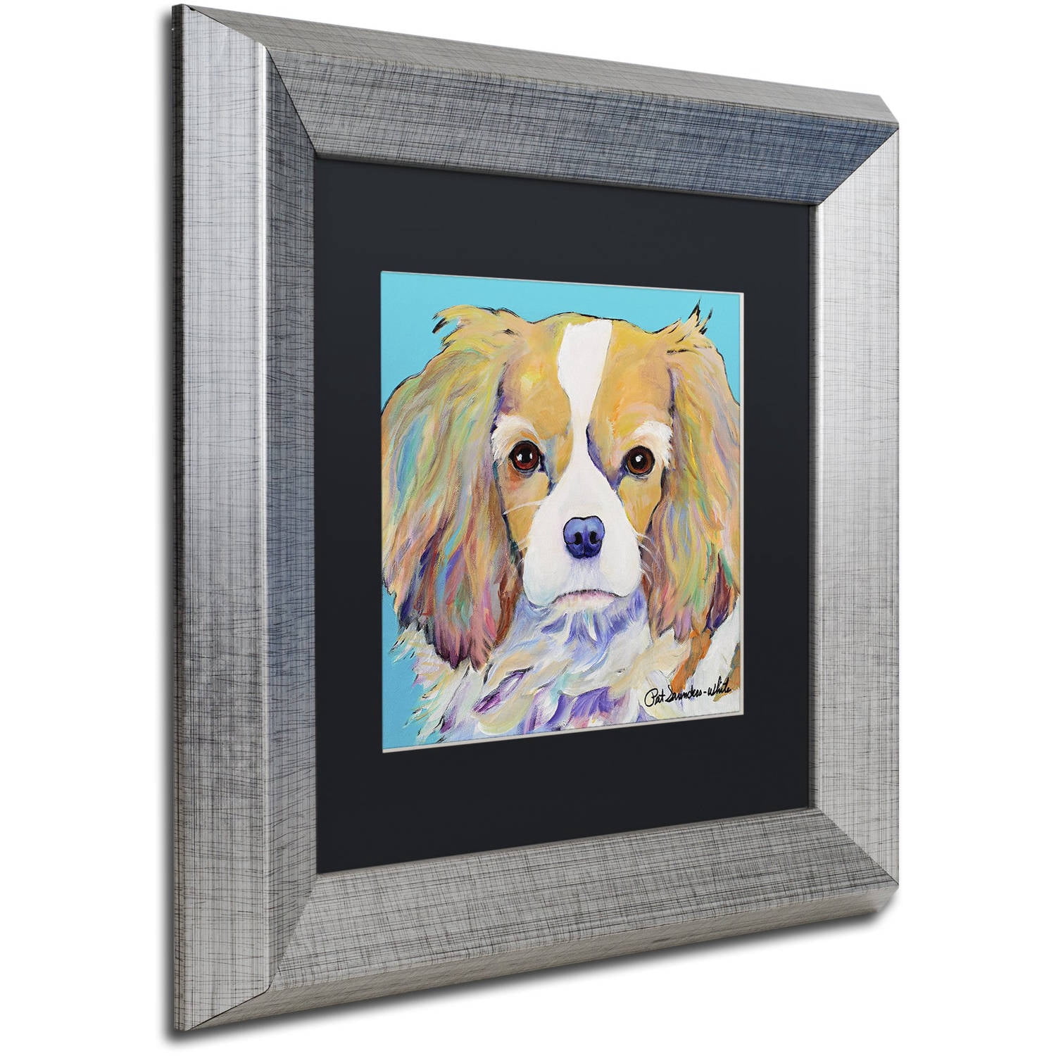 Trademark Fine Art "Dagney" Canvas Art by Pat Saunders-White, Black Matte, Silver Frame