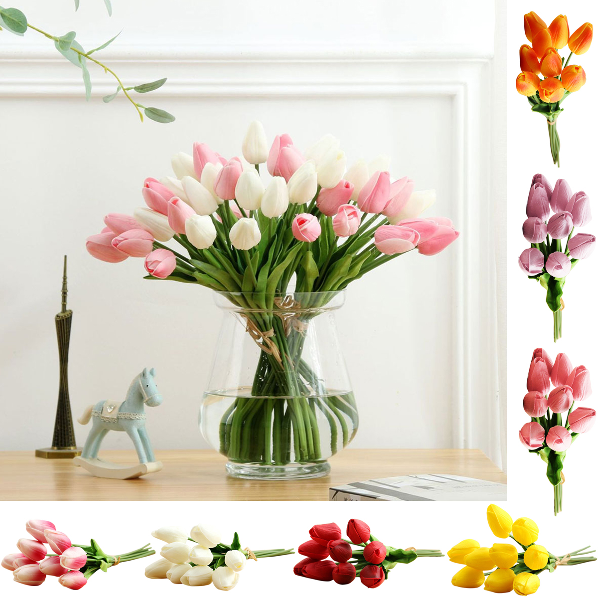 тюльпаны декор. букет тюльпанов на белом фоне. ваза с тюльпанами. тюльпаны в прозрачной вазе. тюльпаны в вазе.